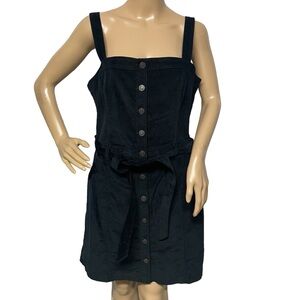 Abercrombie & Fitch Corduroy Black L Mini Dress in EUC